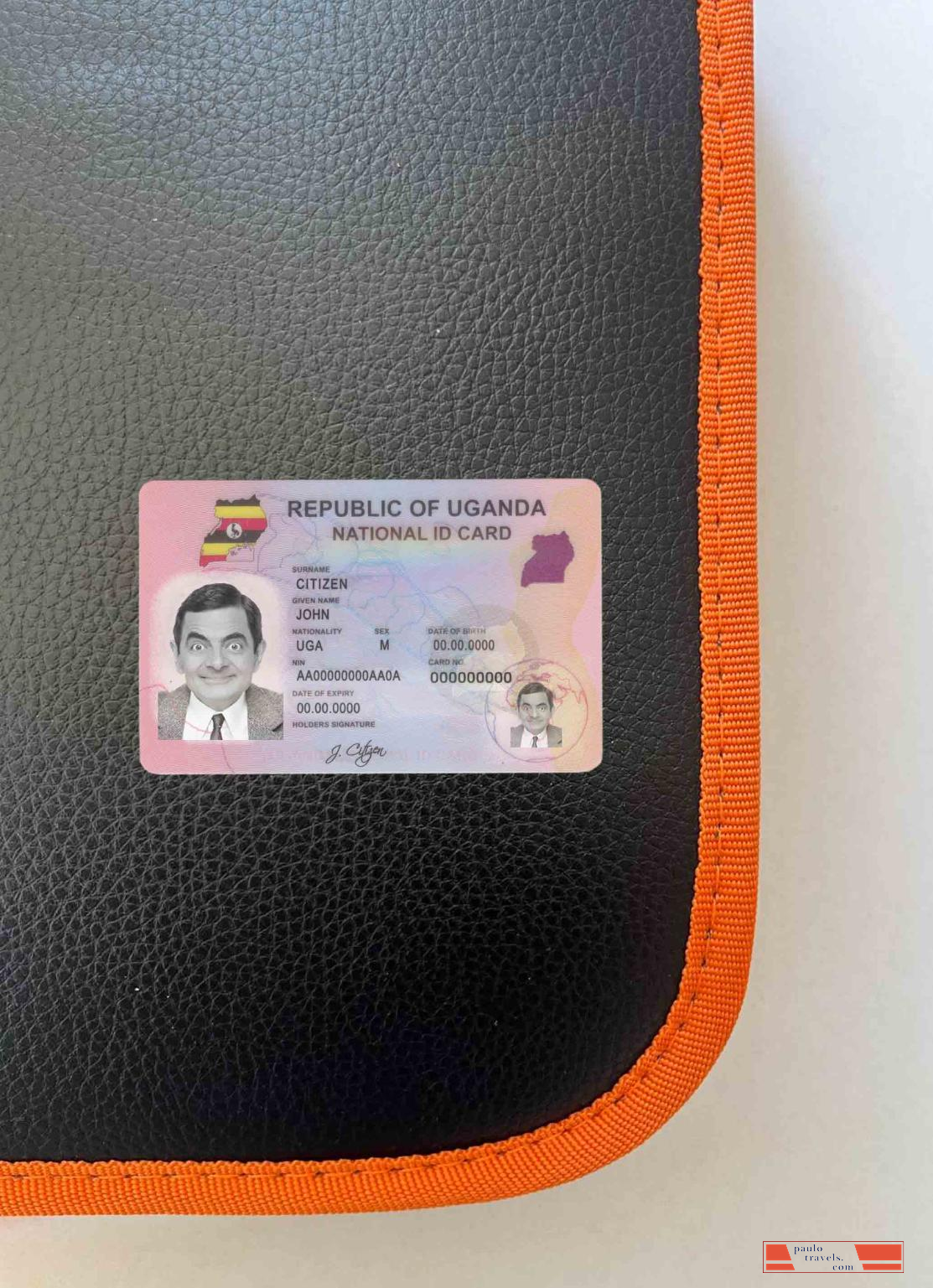 Uganda ID photolook FRONT PSD template